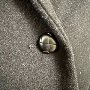 Steve Madden Black Hooded Long Pea-coat Button-Front Coat Small thumbnail 4