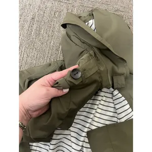 Womens Limited Brand OBR Olive Trench Coat XS EUC thumbnail 6