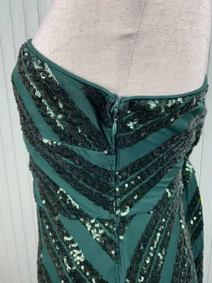 Lulus Rendezvous With You Emerald Green Sequin One-Shoulder Bodycon Dress Large thumbnail 11