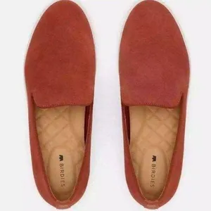 Birdies The Swift Slip-On Sneaker Suede Leather Flats Nutmeg Orange Size thumbnail 1