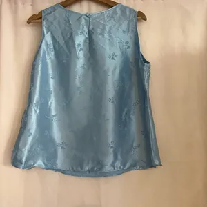Embellished Blue Sleeveless Tank Top thumbnail 6