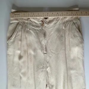 Sézane Cream Corduroy‎ Wide Leg Trousers Pants Size 40 US 8 Minimalist Old Money thumbnail 10