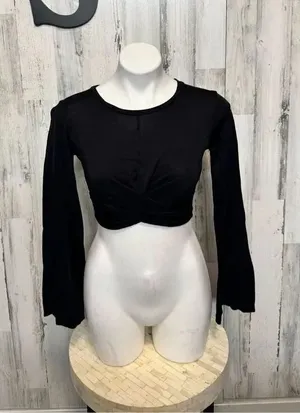 Black crop top Black thumbnail 1