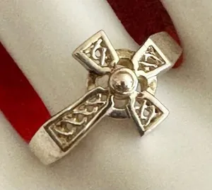 Vintage Sterling Silver Celtic Cross Ring – 925 Hallmarked, Gothic Celtic Style Silver thumbnail 1