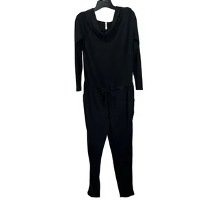 Fabletics‎ "Tess" Black Off The Shoulder Lounge Causal Jumpsuit Sz XS thumbnail 2