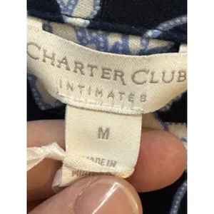 Charter Club Women Cotton‎ French Floral Belted Robe Blue Size Medium thumbnail 5