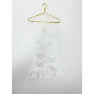 Princess Polly Eddy White Ruffle Mini Dress Size 10 Halter Chiffon Bridal Sexy thumbnail 4