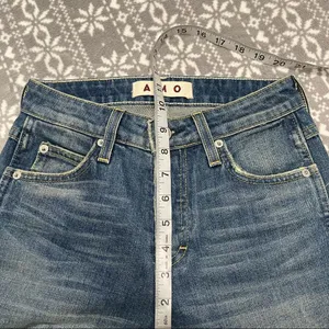AMO Crop Boot Jeans Distressed Raw Hem‎ Size 24 Retro Street Style Casual Cool thumbnail 13