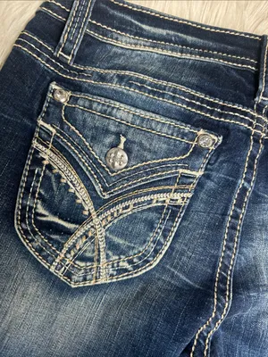 Miss Me Jeans Women's Size 30 Embroidered Embellished Pockets Slim Bootcut Jeans thumbnail 8