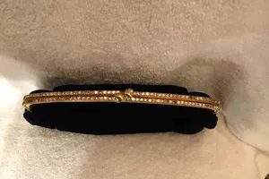 Mel-Ton black velvet vintage evening Clutch thumbnail 4