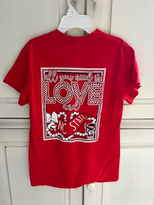 Gildan NC State T-Shirt Red Small thumbnail 2