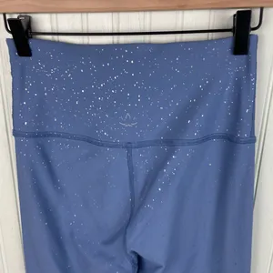 Beyond Yoga Alloy Ombre High Waisted Midi Legging Size Large Serene Blue Sparkle thumbnail 7