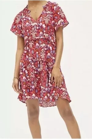 Anthropologie Robin Tiered Fresh Floral Floral Dress Size Small 1790 thumbnail 1