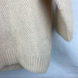 Sam Edelman Tan Angora Blend Soft Cropped 3/4 Sleeve Sweater M thumbnail 5