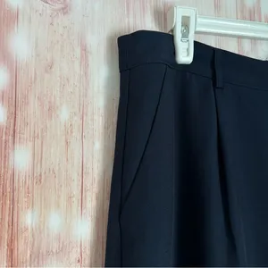 Cider Navy Blue Mid Rise Pleated Straight Leg Pants Size XL thumbnail 6