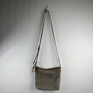 Fossil Leather Crossbody Bag Brown Purse Zippered Pockets Adjustable‎ Travel Bag thumbnail 2