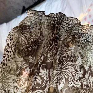 Source Unknown Brown & Beige Oversized Slouchy Leopard Print Tank Top thumbnail 4