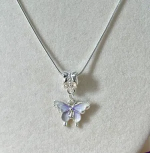 Purple Butterfly Necklace (906) 🦋 thumbnail 1