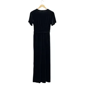 NWT Baltic Born Nadine Velvet Midi Dress Black Size Medium Party Wedding Holiday thumbnail 3