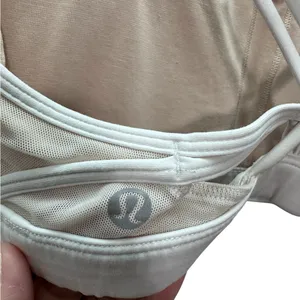 LULULEMON Strappy White Sports Bra thumbnail 4