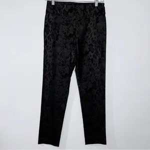 New Tina Stephens Black‎ Snake Print Pull On Pants Size 2 Dressy Casual Office thumbnail 2