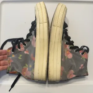 Converse Womens Chuck Taylor All-Star Sz 7.5 Floral Black Sneakers Shoes Casual thumbnail 6