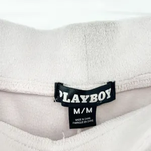 Playboy Velour‎ Track Pants Rhinestone Bling Logo Y2K Lounge Pants Womens Size M thumbnail 4