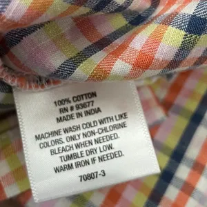 Gingham Plaid Cropped Top Size Petite Medium Button Up Cotton Country Preppy thumbnail 7