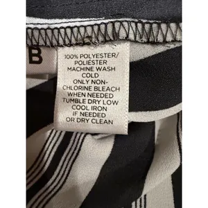 Loft Ann Taylor Black And White Boho Stripe Bell Sleeve Blouse Size Medium thumbnail 6