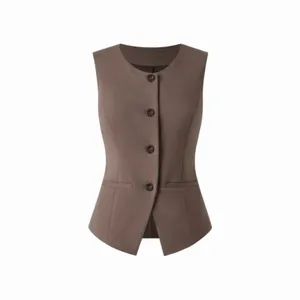 OGL Coffee Brown Longline Button Front Tailored Vest NWT Medium Menswear thumbnail 13