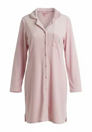 Juicy Couture Pink‎ Velour Embellished Logo Nightshirt Sleepshirt Lounge L thumbnail 1