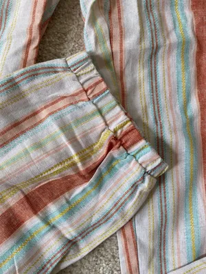 Indigo Rein Linen Jogger Pants Multi-striped Women’s Large. NWT thumbnail 5