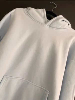 TRENDY QUEEN Powder Blue Pullover Sweatshirt Viral Hoodie Sz M GUC thumbnail 2
