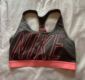 Nike Dri-Fit Grey And Pink Sports Bra Woman’s Size Small thumbnail 1