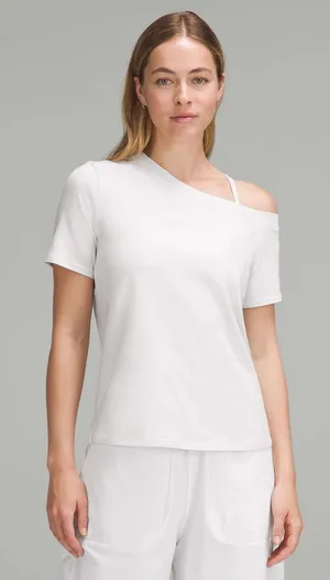 Lululemon Off-The-Shoulder Cotton T-Shirt thumbnail 1