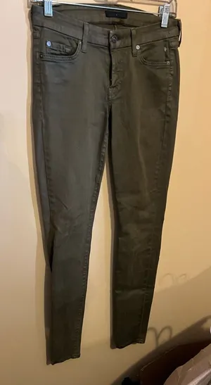 7‎ for all mankind green jeans 27 thumbnail 1