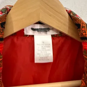 Isaac Mizrahi For Target Red Paisley Corduroy Blazer Jacket Women’s Size‎ M Boho thumbnail 4
