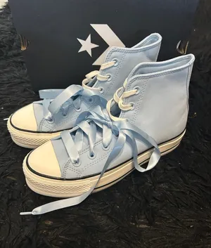 CONVERSE Ctas Lift Hi top blue lace up shoes sneakers women’s 9 new thumbnail 7