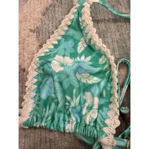 KULANI KINIS Barefoot Breeze Crochet Triangle Bikini Top Sz L NEW $68 thumbnail 4