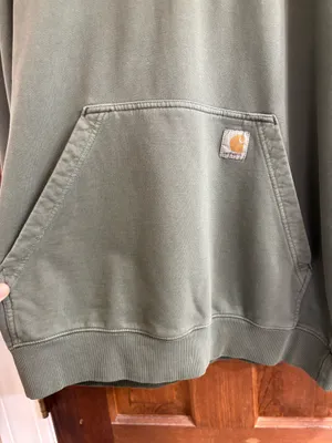 Carhartt Green Hooded Pullover Sweatshirt  thumbnail 3