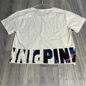 PINK White Logo T-Shirt; Medium Women’s thumbnail 8
