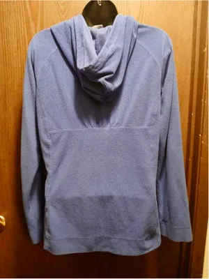Columbia Women's Medium Blue Fleece Hoodie Pullover EUC INV496 thumbnail 8