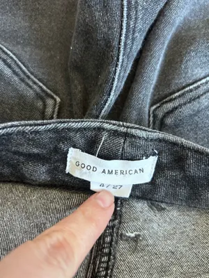 Good American Black Straight Leg Denim Jeans Size 4/27 thumbnail 5