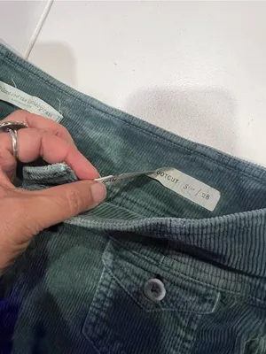 Pilcro and the Letterpress Green Corduroy High Rise Trouser Bootcut Pants Sz 28 thumbnail 11