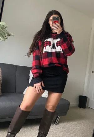 Christmas Sweater Red Size M thumbnail 1