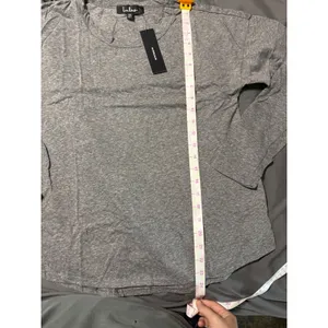NWT Lulus Size‎ XS Women Grey Crew Neck Long Sleeve Shirt Basics Layering Causal thumbnail 4