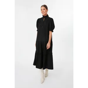 Tuckernuck Pomander Place Black Selena High Neck Maxi Dress Sz M thumbnail 8