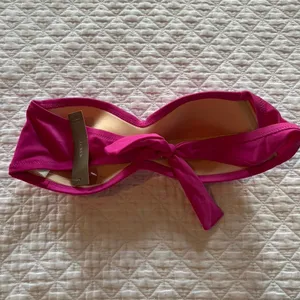 J. Crew Pink Twist Bandeau Bikini Top thumbnail 2
