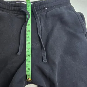 Hollister -1411 Black High Rise Wide Leg Cropped Fleece Barrel Sweatpants‎ S thumbnail 6