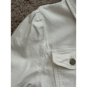 Avec Les Filles‎ Denim Utility Romper Size Medium White Belted Short Sleeve thumbnail 5